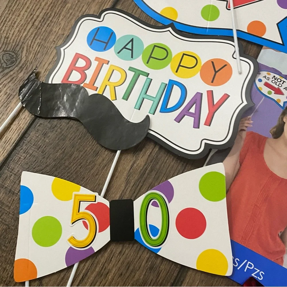 50th Birthday photo props